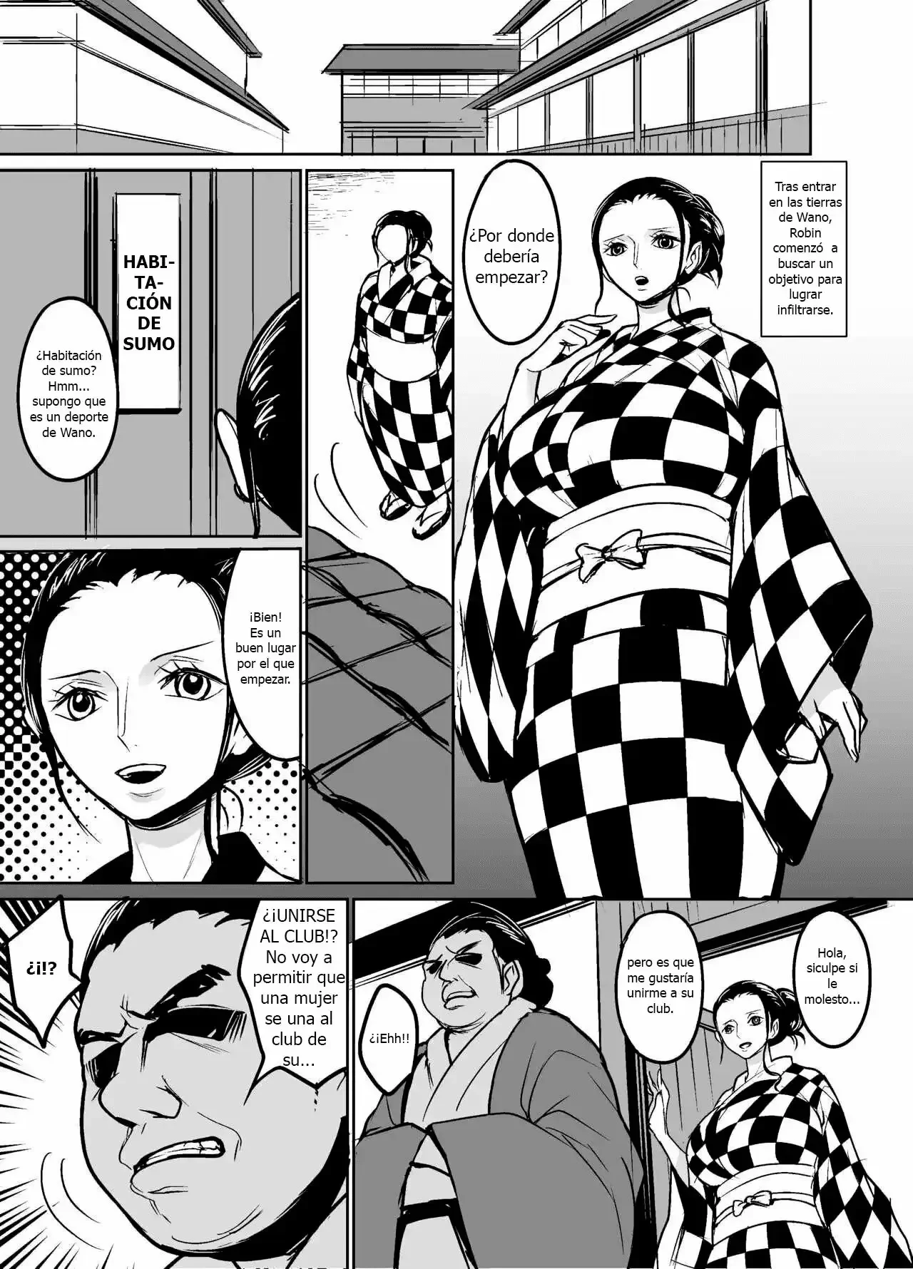 Portada del cómic de la arqueóloga infiltrada en el País de Wano como luchadora de sumo. - Página 67
