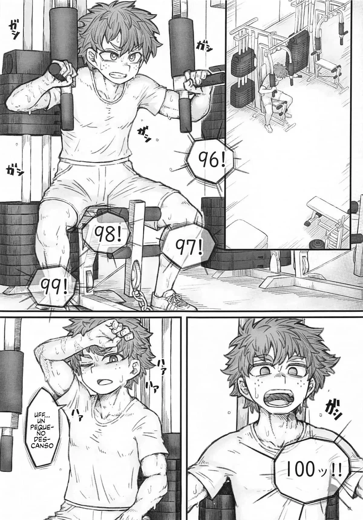 Portada del cómic Mirko's Estrus Muscle Training, con una Mirko en celo durante su entrenamiento muscular. - Página 26