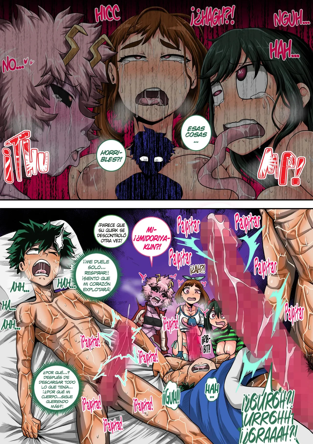 Portada del cómic Boku no Harem Academia, capítulo 8, con sus personajes femeninos en primer plano. - Página 44