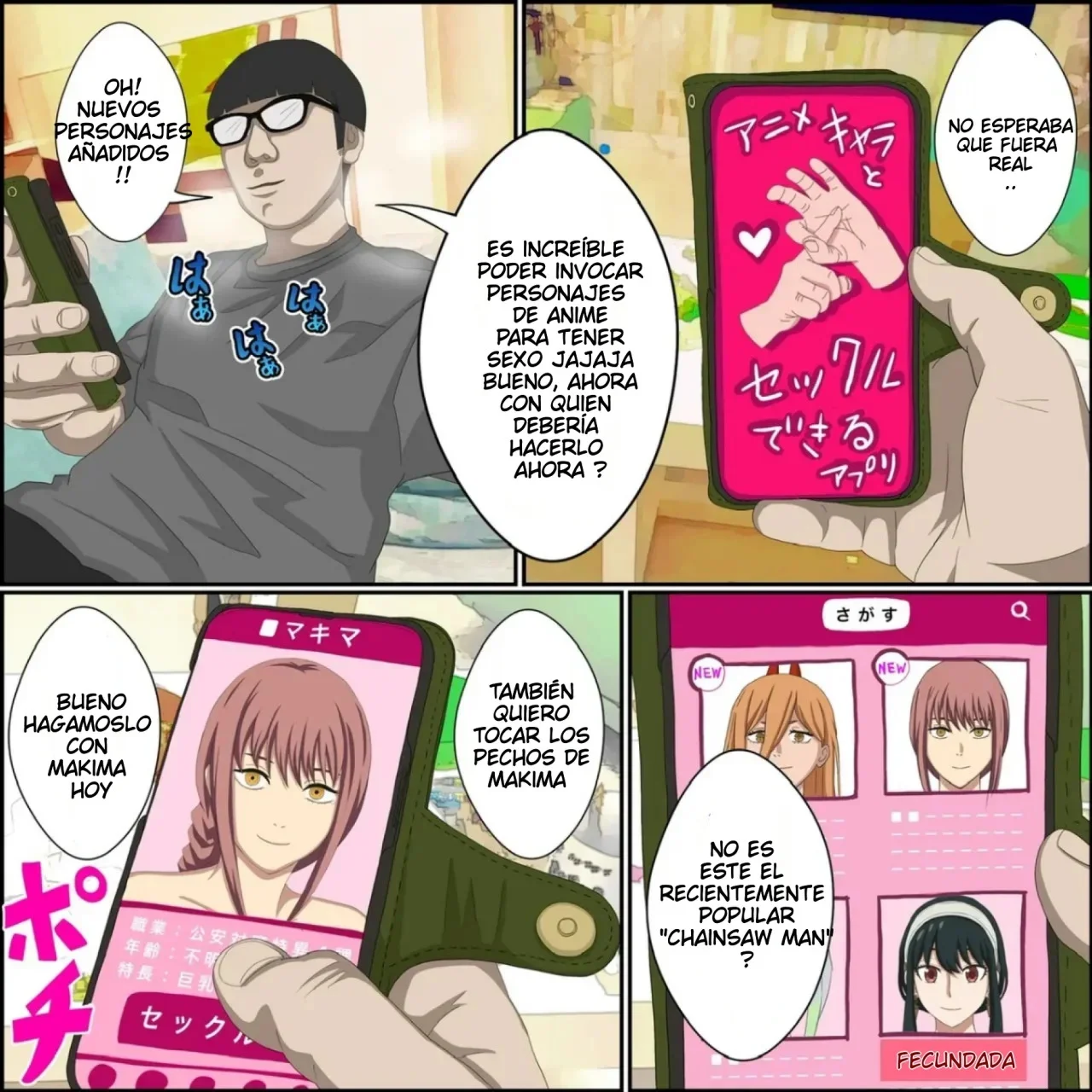 Portada del cómic La App con la que Puedes Cogerte a Personajes de Anime, caso de Makima. - Página 17