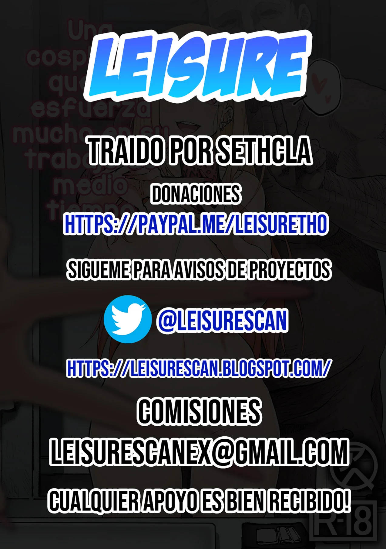 Portada del cómic Beit Ganbaru Cosplayer-san, mostrando a una cosplayer en su trabajo de medio tiempo.