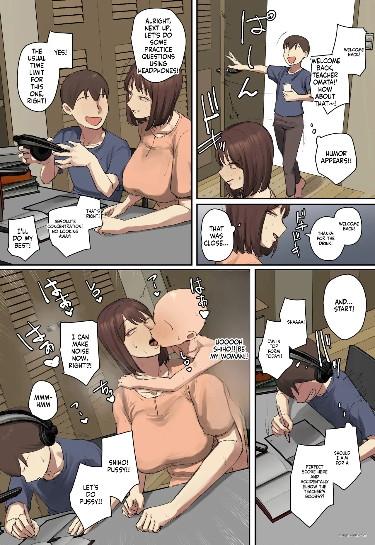 Portada del cómic Onii-chan no Kateikyoushi ni Hitomebore!, con ilustración a color de los personajes principales. - Página 7