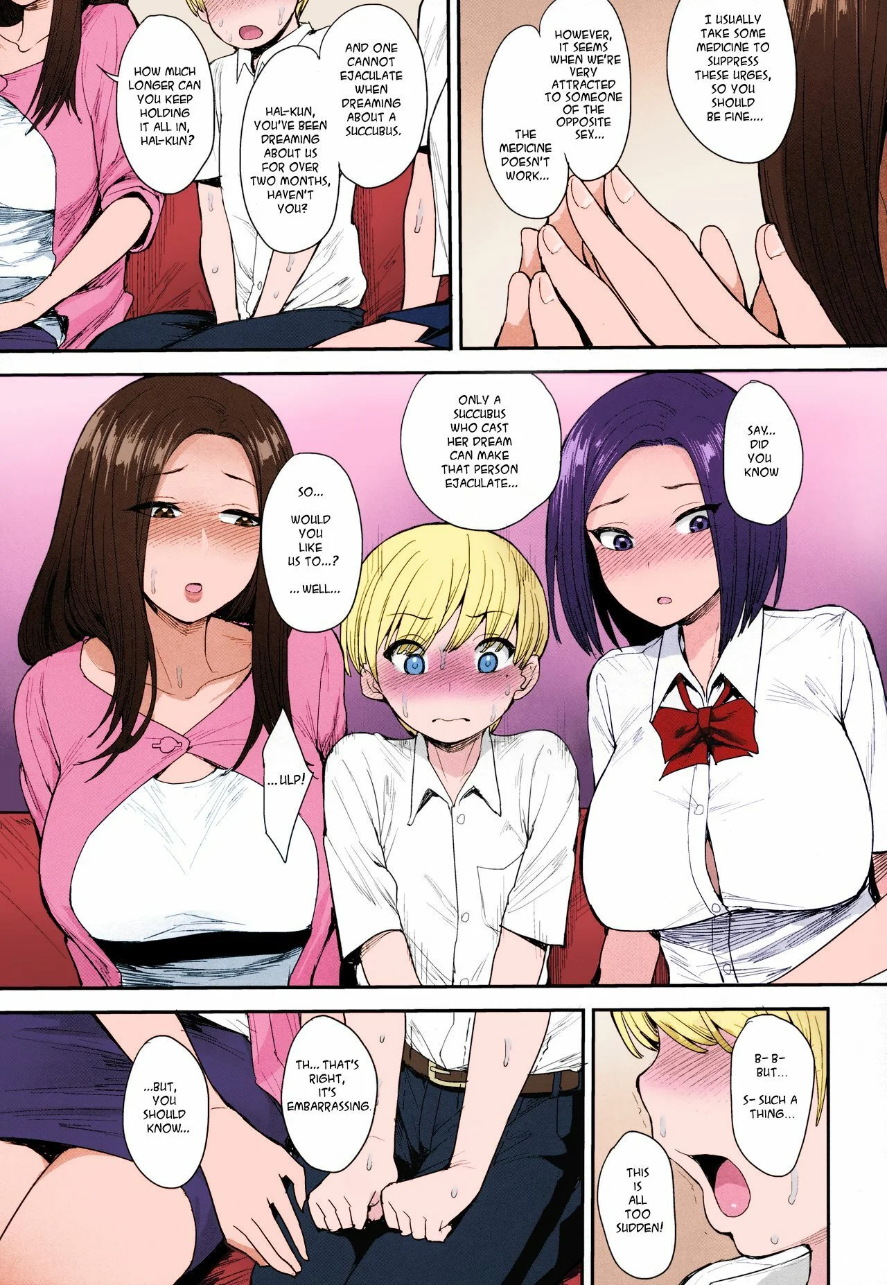 Portada a color de Succubus no Rinjin, manga original con dominación femenina, orgía, incesto y rayos X. - Página 21