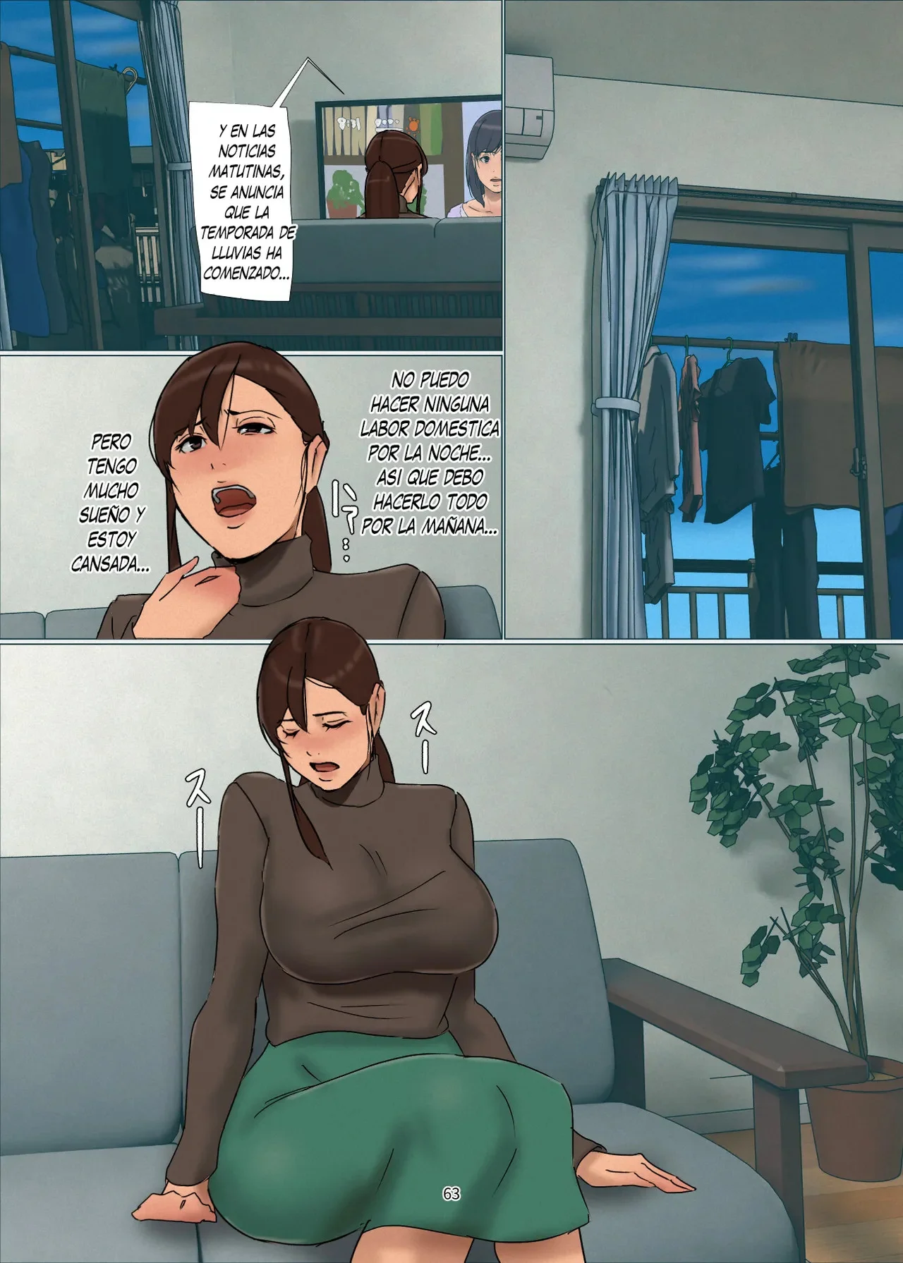 Portada del manga Ikenie no Haha 5, con una mujer tetona de pelo corto en una escena de bondage y chantaje, a color. - Página 40
