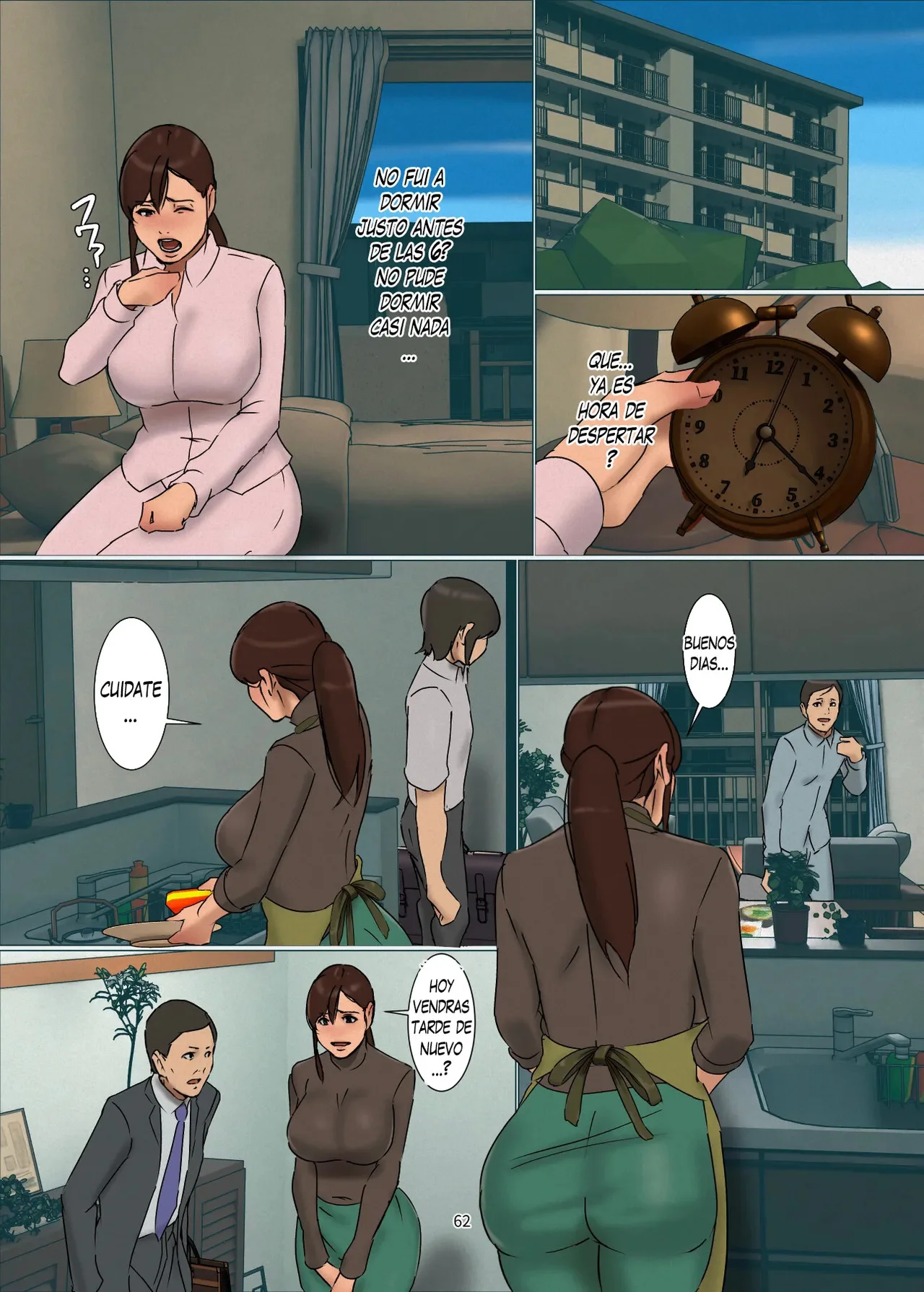 Portada del manga Ikenie no Haha 5, con una mujer tetona de pelo corto en una escena de bondage y chantaje, a color. - Página 41