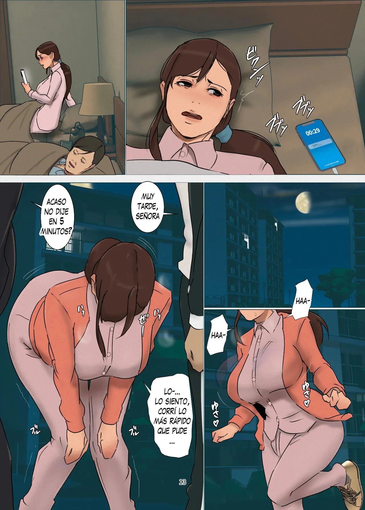 Portada del manga Ikenie no Haha 5, con una mujer tetona de pelo corto en una escena de bondage y chantaje, a color. - Página 90