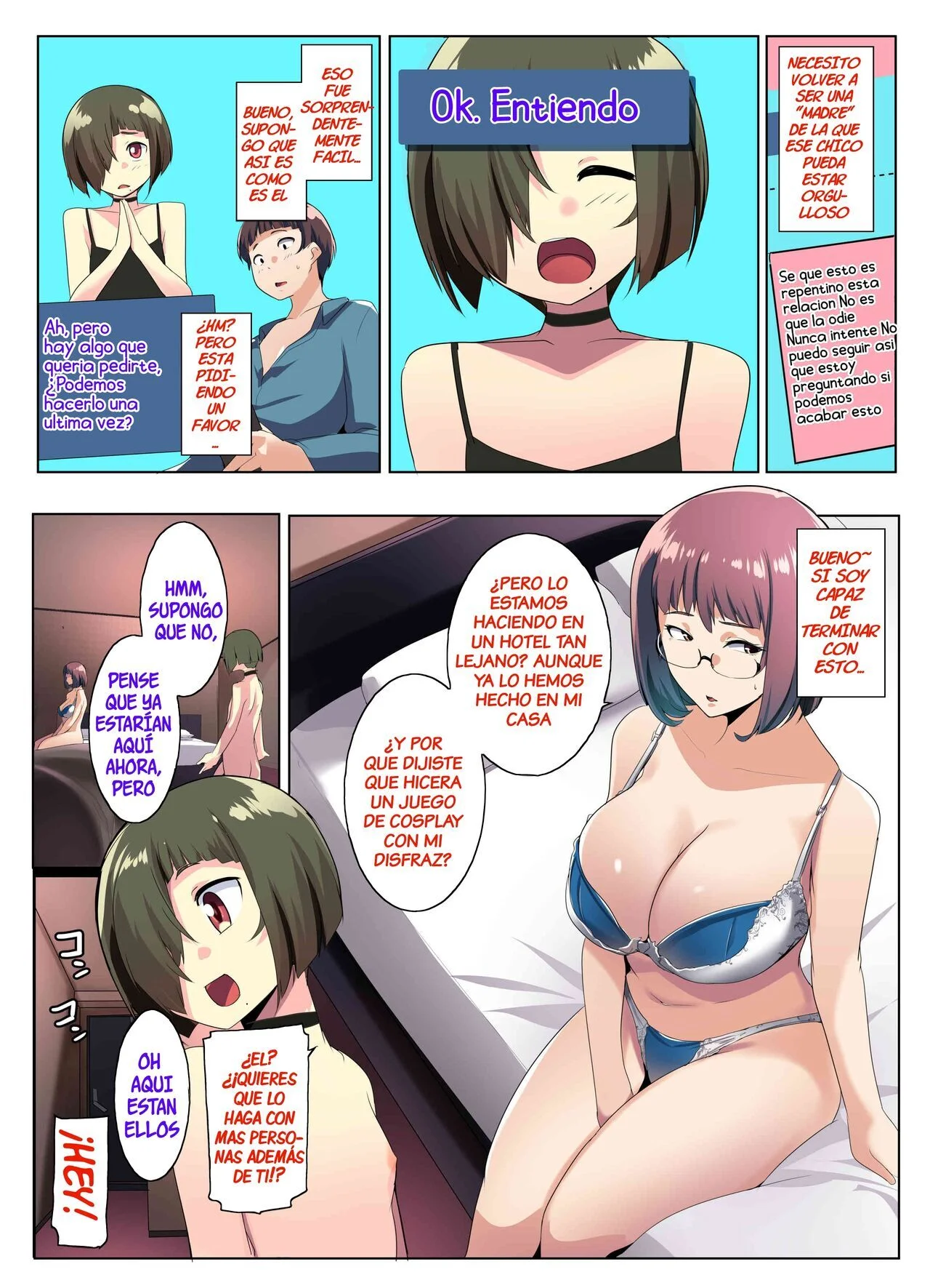 Portada del manga original con Aimu, personaje con lentes, en escena erótica a color. - Página 21