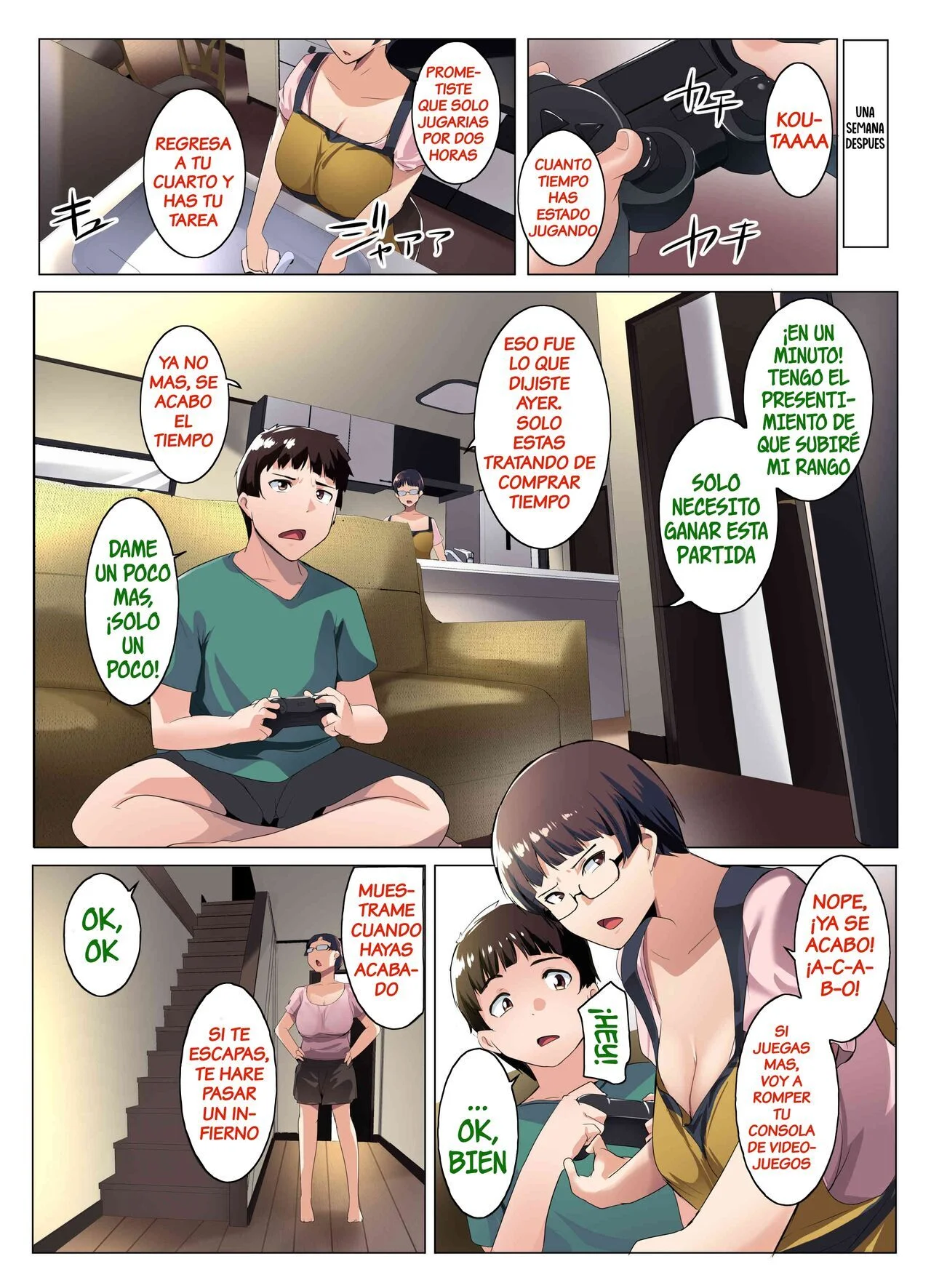 Portada del manga original con Aimu, personaje con lentes, en escena erótica a color. - Página 35
