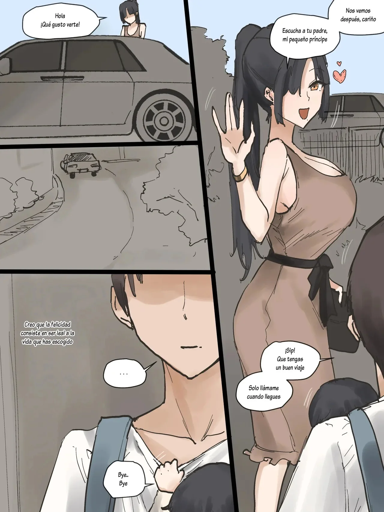 Portada del manga original IDOL, a color, con una morena tetona de lentes y lencería, en una escena de contenido explícito. - Página 10