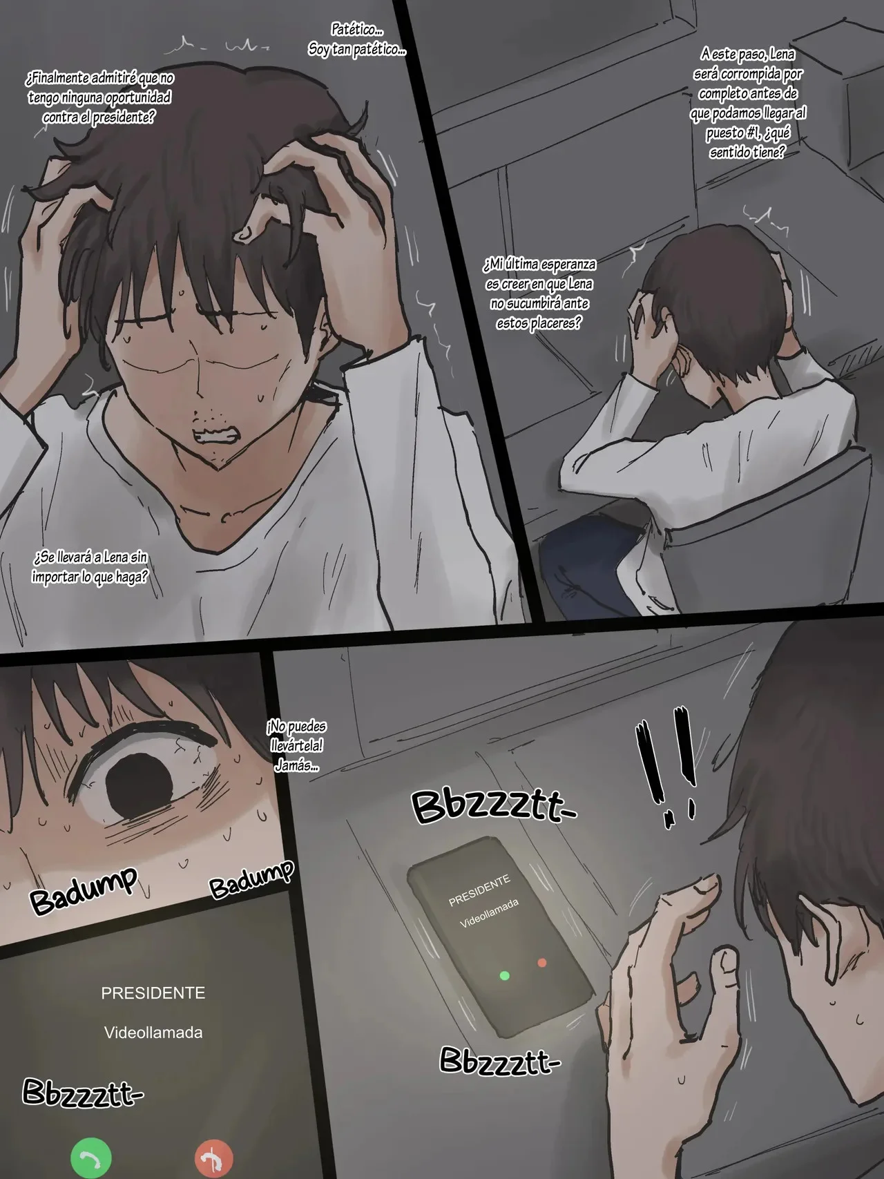 Portada del manga original IDOL, a color, con una morena tetona de lentes y lencería, en una escena de contenido explícito. - Página 26