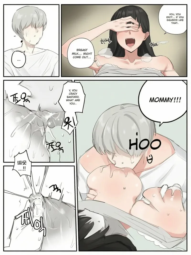 Portada de manga con mujer tetona y milf, escena de lactancia y chantaje, rayos x. - Página 60