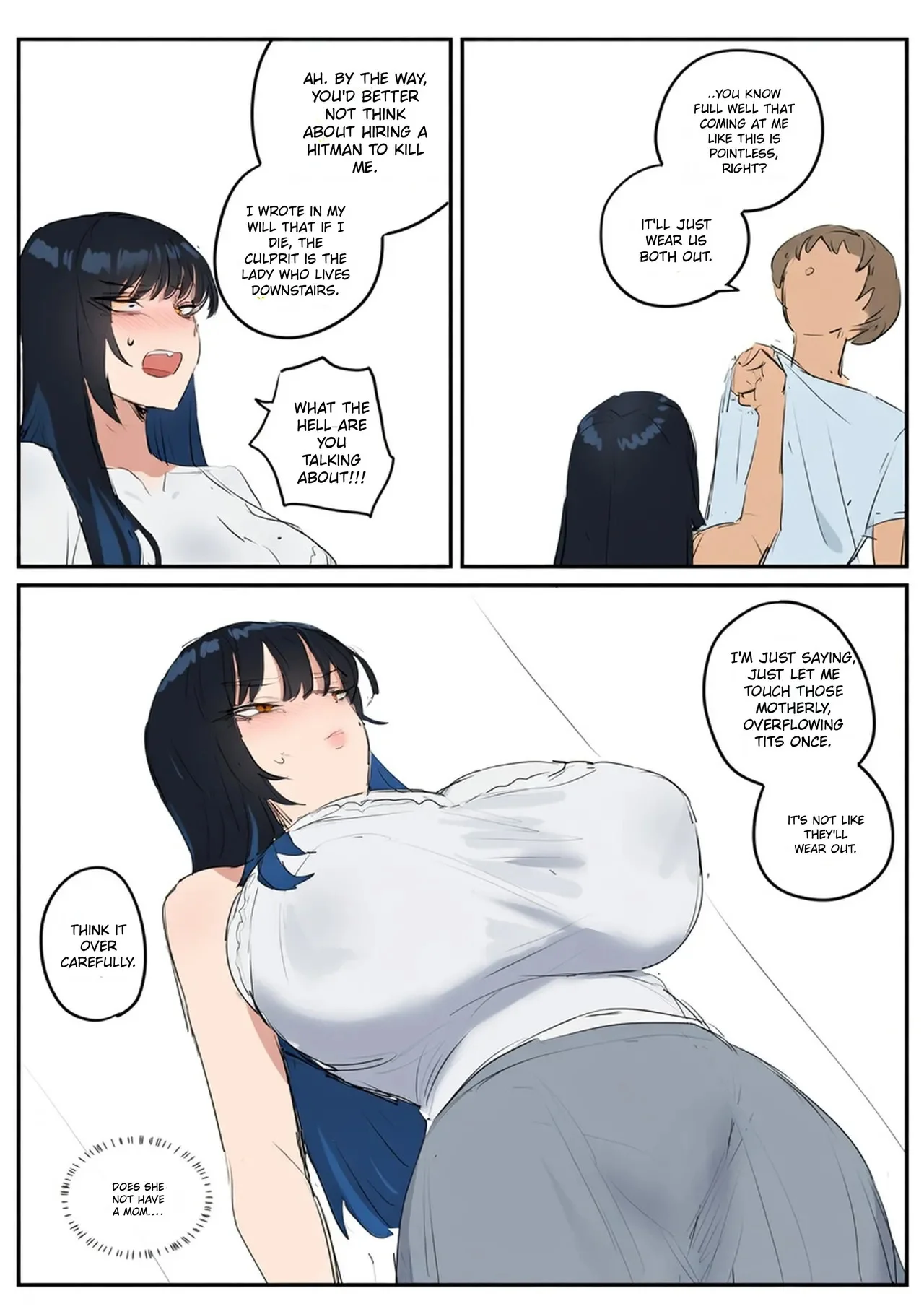 Portada de manga con mujer tetona y milf, escena de lactancia y chantaje, rayos x. - Página 70