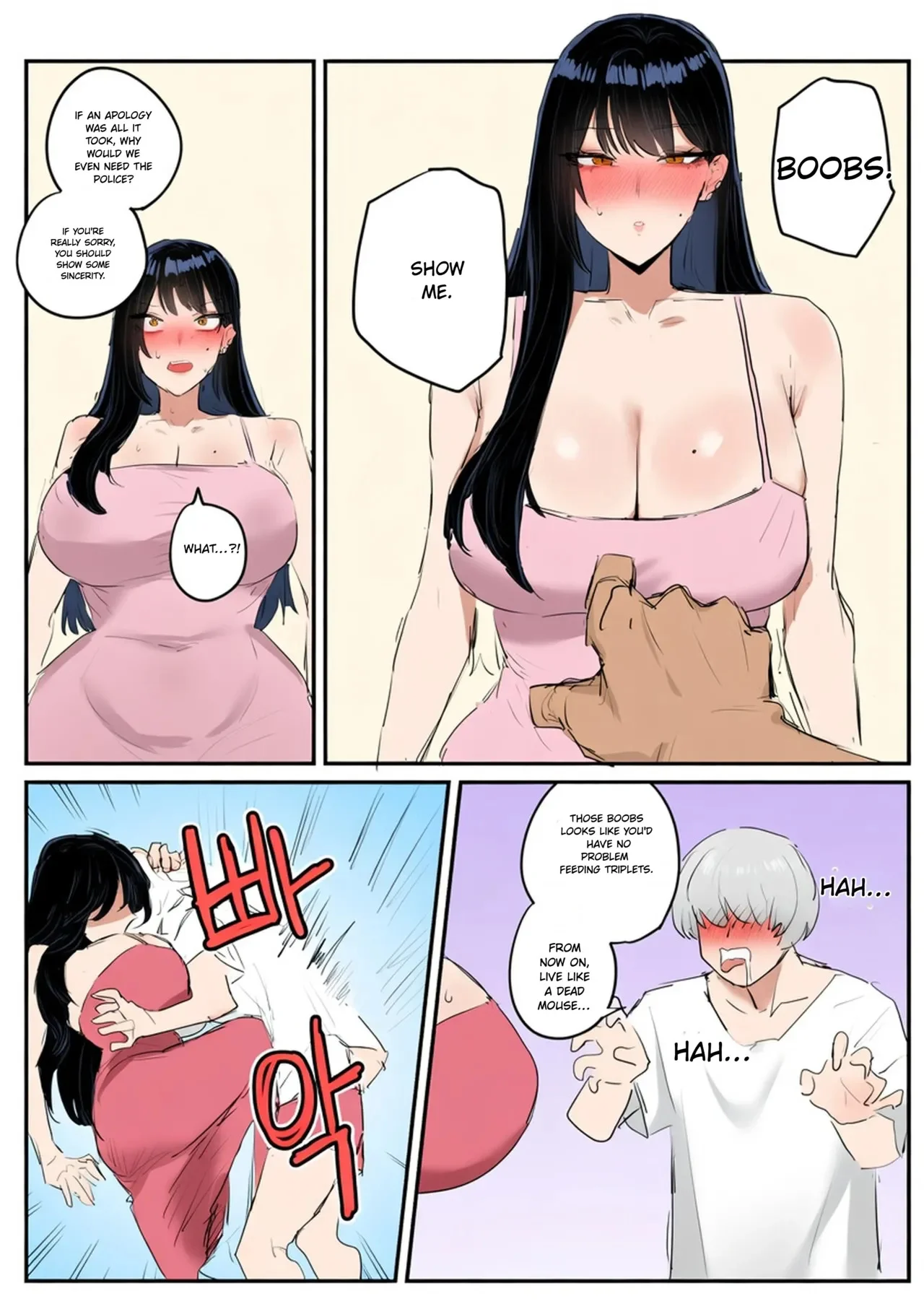 Portada de manga con mujer tetona y milf, escena de lactancia y chantaje, rayos x. - Página 72