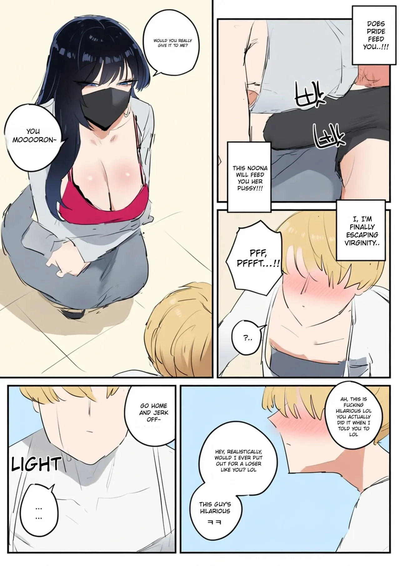 Portada de manga con mujer tetona y milf, escena de lactancia y chantaje, rayos x. - Página 79