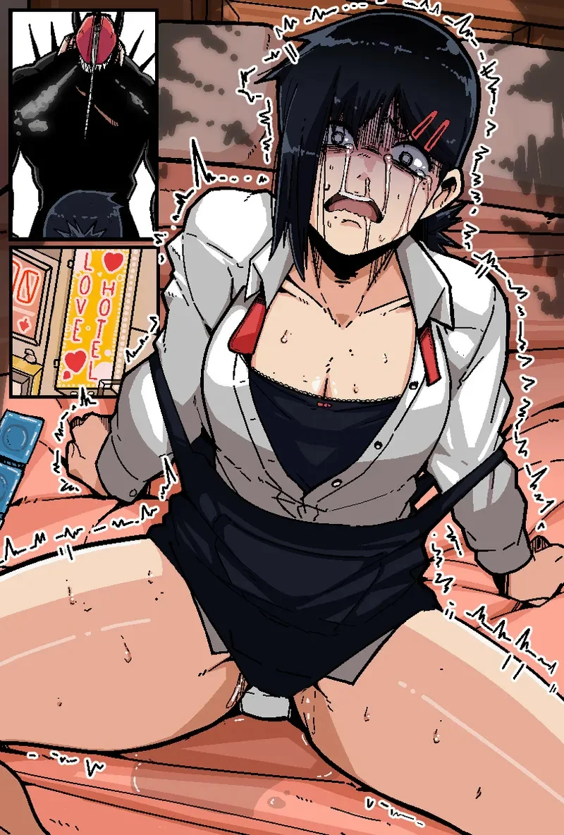 Portada del manga de Chainsaw Man con Kobeni Higashiyama en una escena a color de contenido adulto. - Página 9